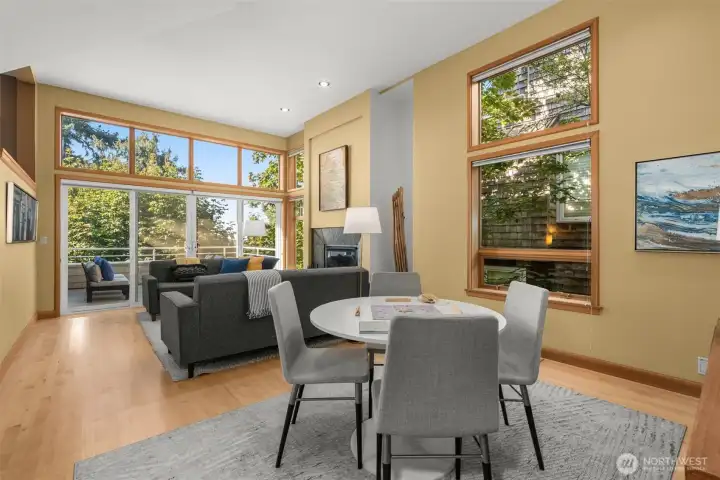 Additional eating space off of living room