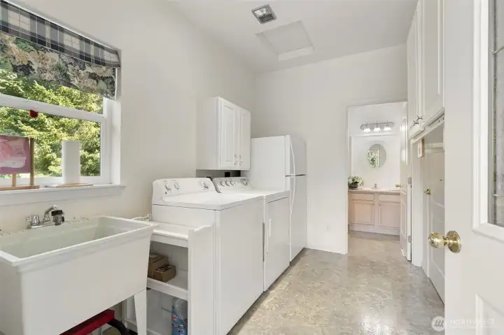 Laundry room with outside entry