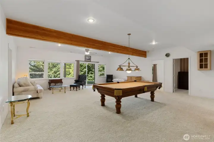 Lower floor rec room area.