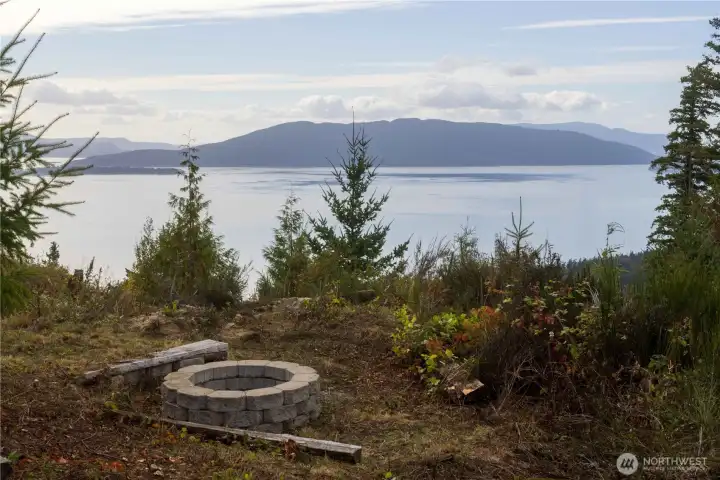 Existing fire pit at the current build site.