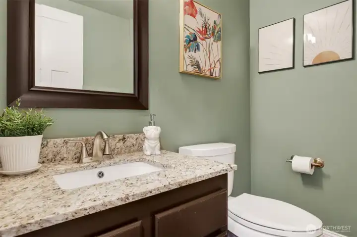 Main level half bath.