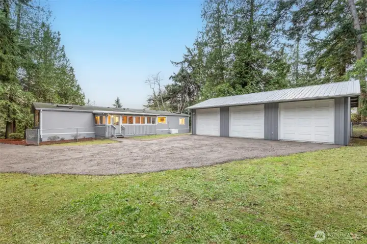 A variety of outbuildings are ready to serve your needs.