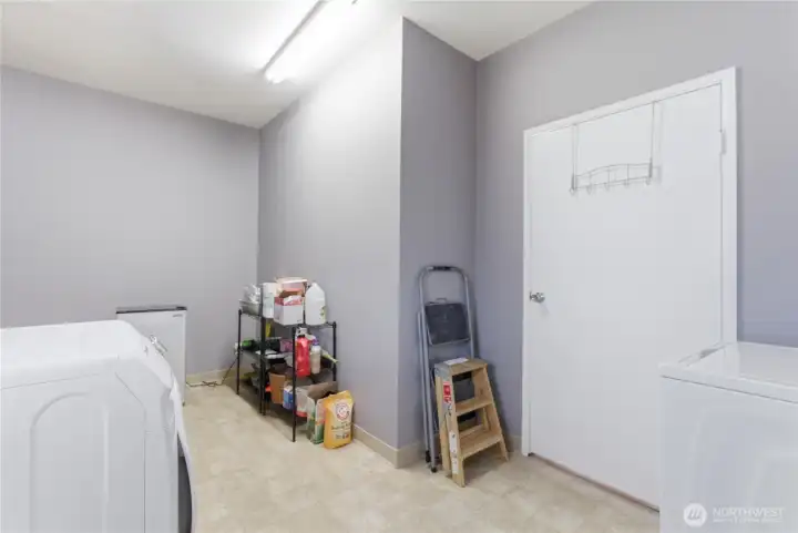 laundry room is spacious