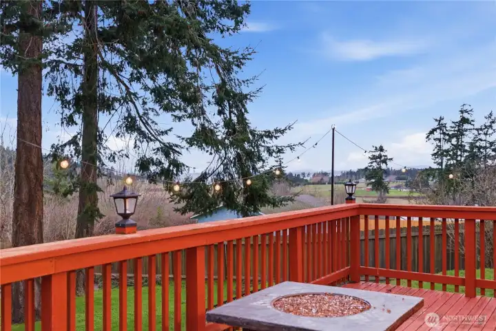 views of sound and mountains