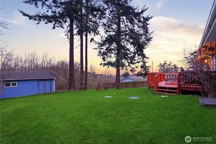expansive back yard with views!
