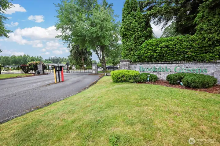 Gated Entry to Brookdale greens 55+ community