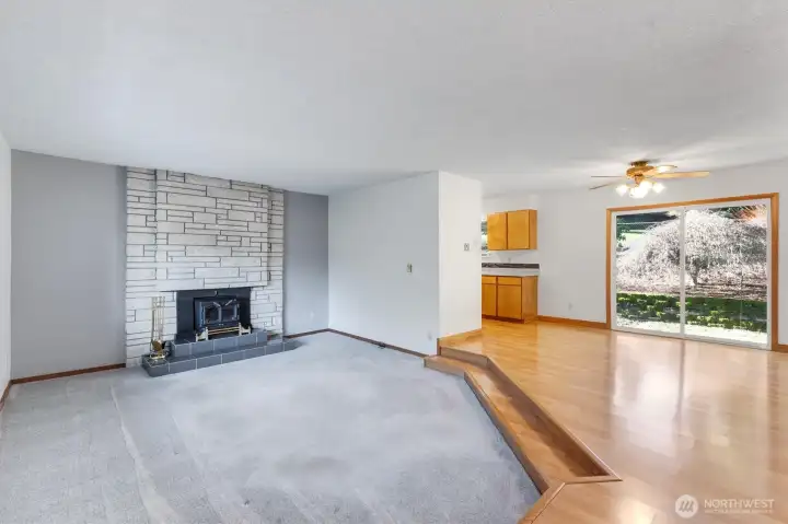 Living Room With Fireplace