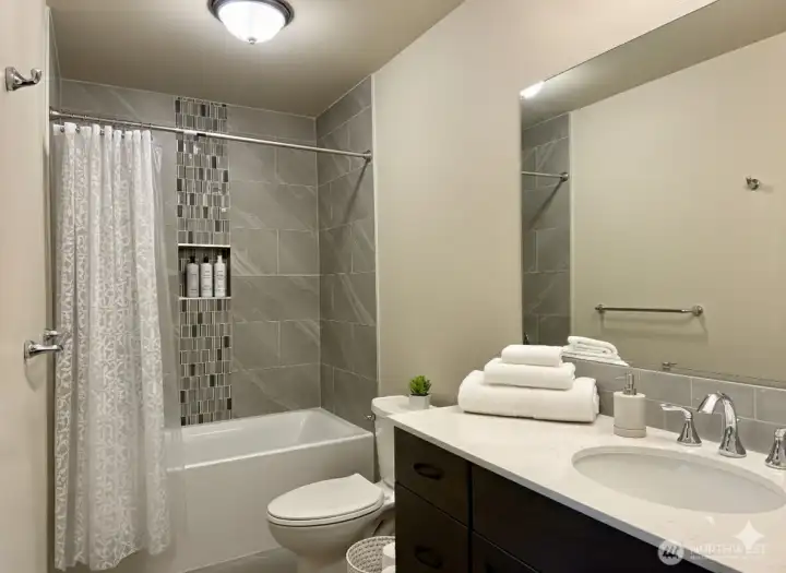 Primary bathroom - virtually staged