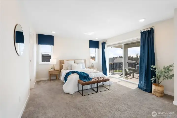 Primary Bedroom with private balcony access
