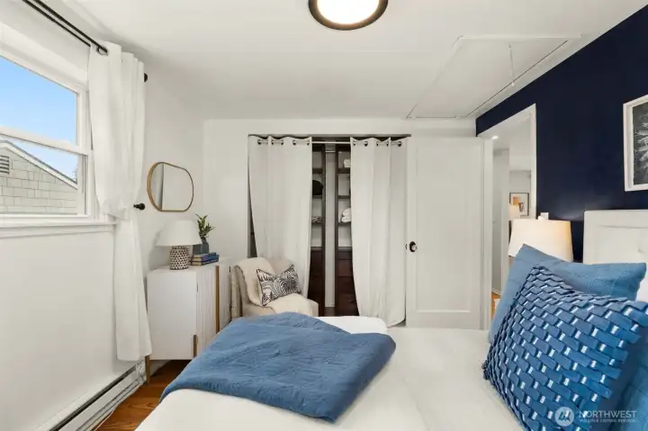 Closet with Custom Built In Storage System