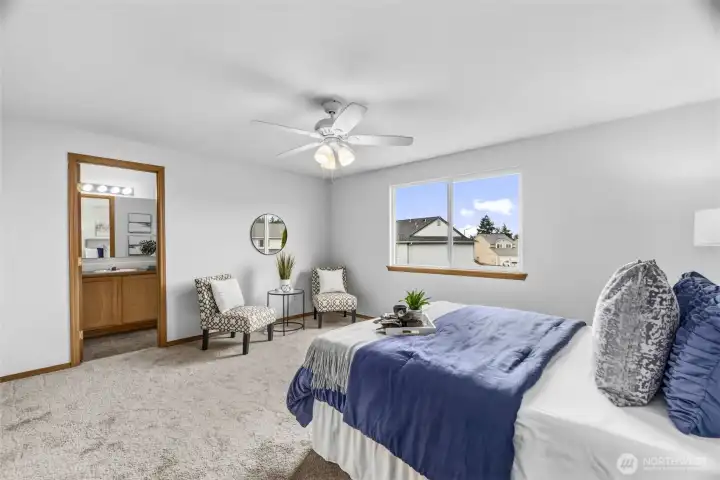 Interior, Second floor Primary Bedroom 2 with en-suite