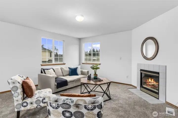 Interior, Second floor flex space