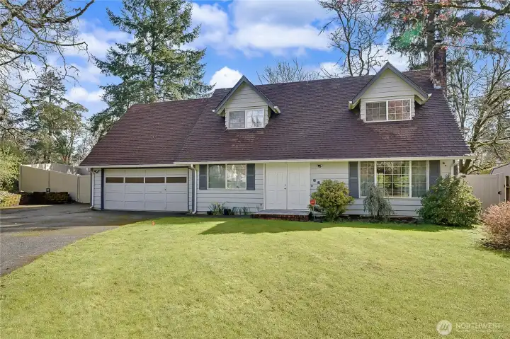 Front view of home, talk about curb appeal! Love the widened & long driveway, RV parking on side!