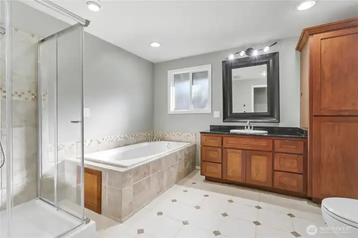 First floor remodeled full bath, spacious!