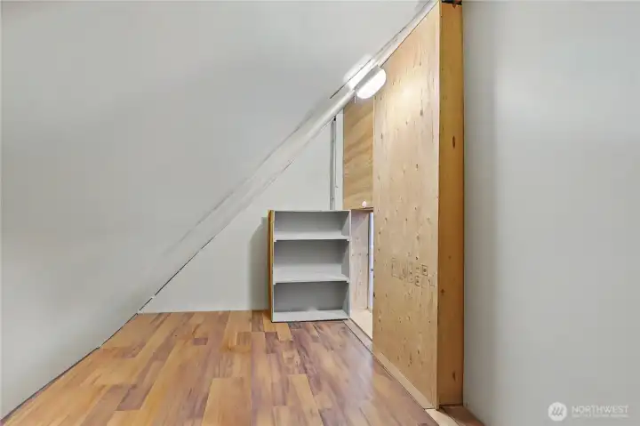 View from inside the safe room.