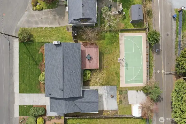 Just on the other side of the back fence is the Interurban trail!