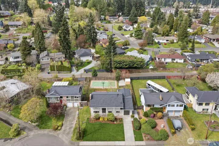 What a lovely setting with the Interurban trail at your back door step.