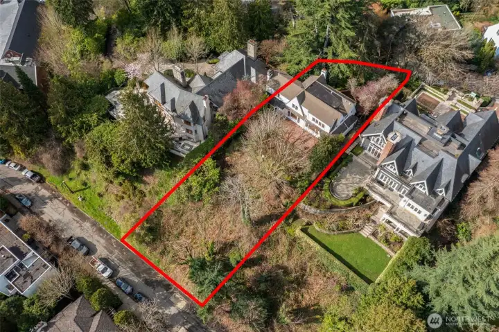 Red line is approximate, house is contained on lot