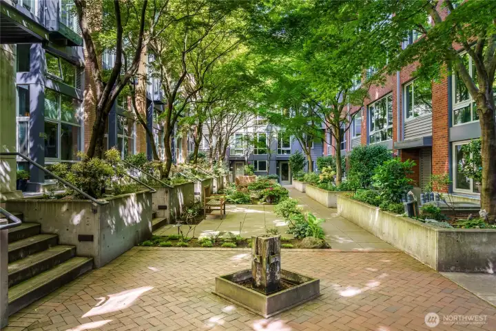 Slow down, unwind in the central courtyard