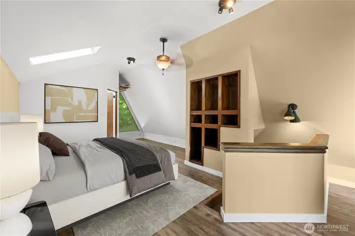 Virtually  Staged primary suite