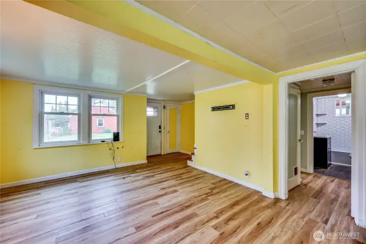 New flooring has replaced this in living room