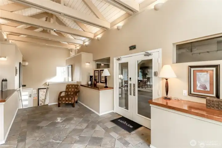 Clubhouse lobby