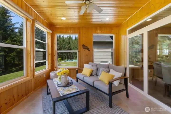 Indoor comfort with an outdoor feel. A favorite spot in this home.