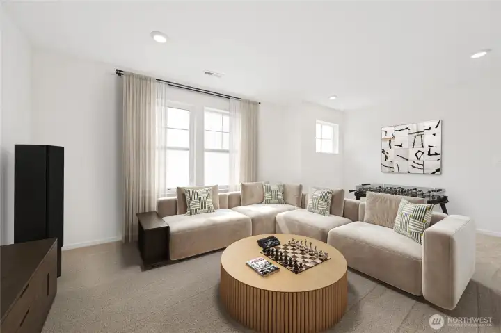 Open railing and wide-open hallways upstairs. Virtually Staged Open railing and wide-open hallways upstairs. Virtually Staged