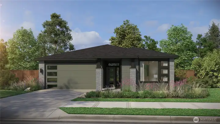 Rendering of home with 2-car garage. This home will have a 3-car garage. Rendering of home with 2-car garage. This home will have a 3-car garage.