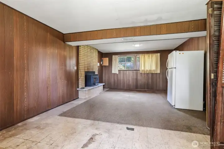 Large family room downstairs.