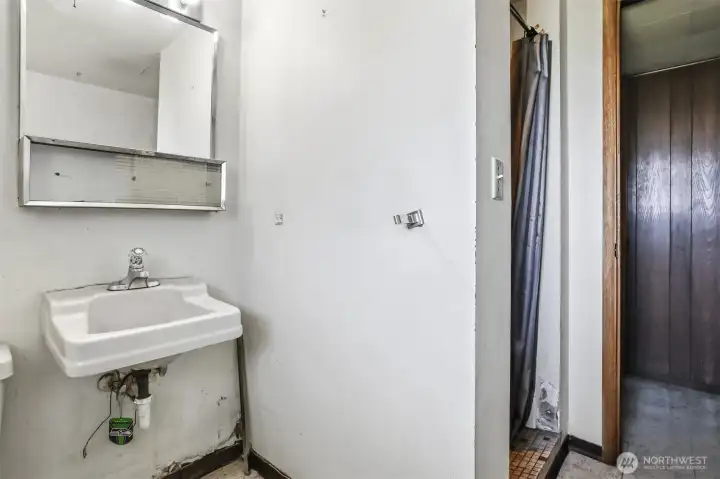 Three quarter downstairs bathroom.
