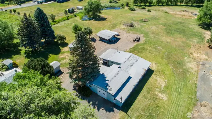 An aerial view showing almost all of the property. An aerial view showing almost all of the property.