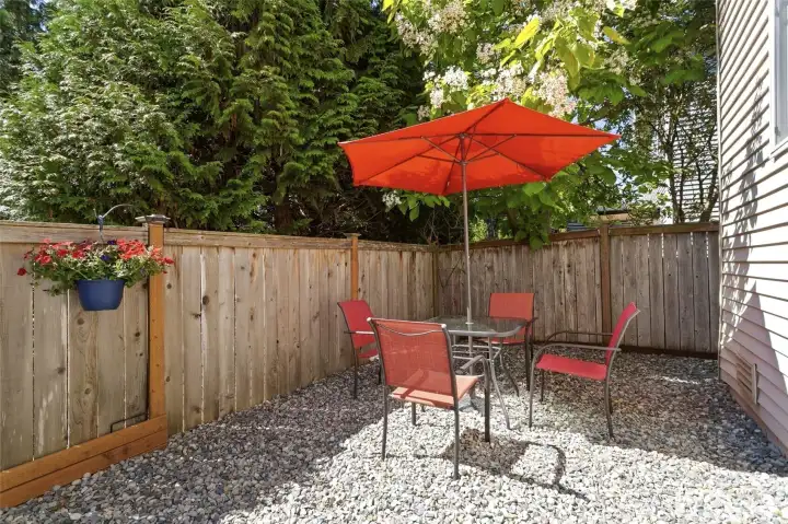 Private back yard Private back yard