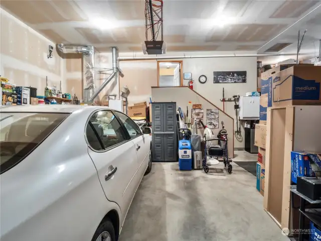 The two car garage and adjacent RV garage offer plenty of room for storage and all your toys.