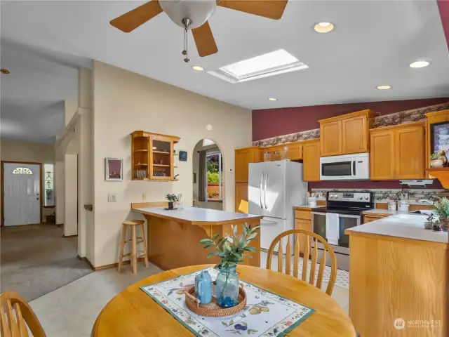 Everyone loves to gather in the kitchen, add a few bar stools or break bread at the kitchen table.