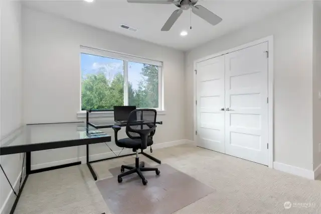 Spacious closets through the home.