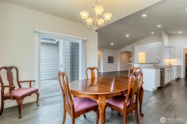Dining area will accommodate a 9' dining table