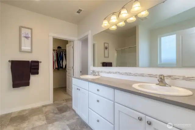 Primary Bathroom Ensuite with quartz countertops