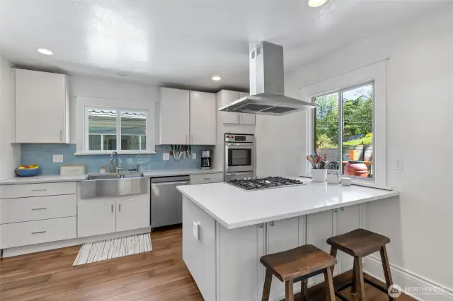 Beautiful stainless-steel appliances