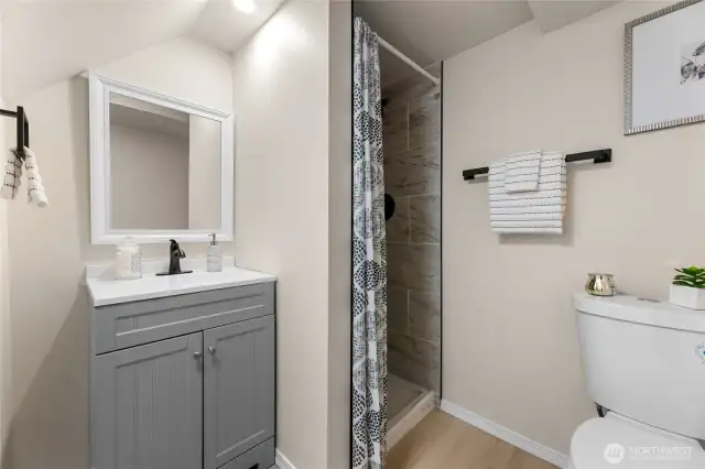 Lower level bath