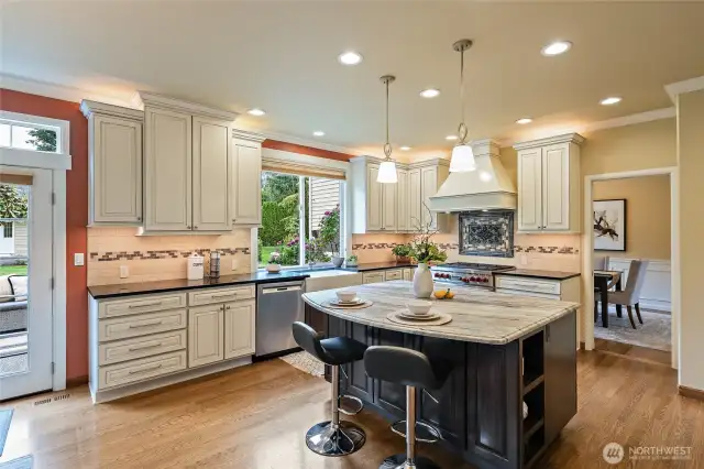 Large Honed Granite island!