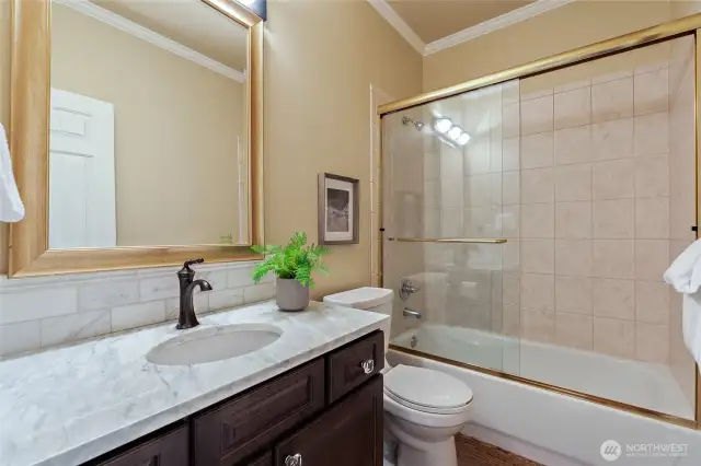 Lower level full bath.