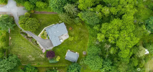 Huge 1.85 acre lot, mostly cleared. Unencumbered, so you can clear for horses, build a DADU, etc...