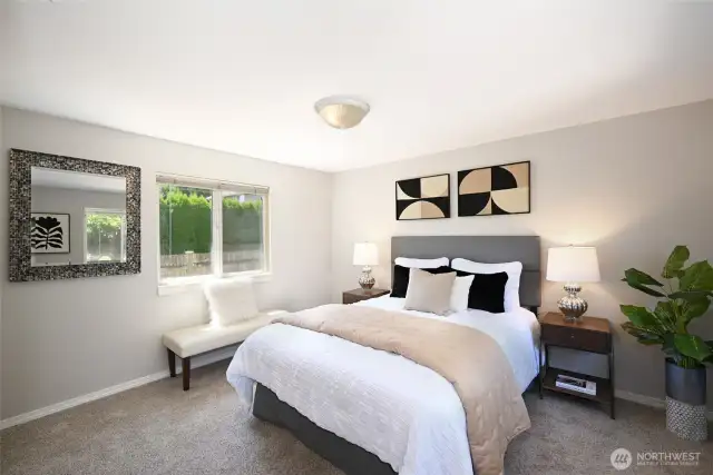 Spacious 2nd bedroom.