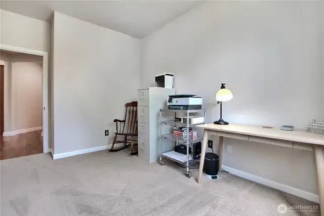 Lots of light in this dedicated office space.