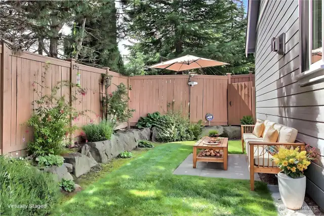 Yard is fully fenced, fence is freshly stained. Exterior also freshly painted.