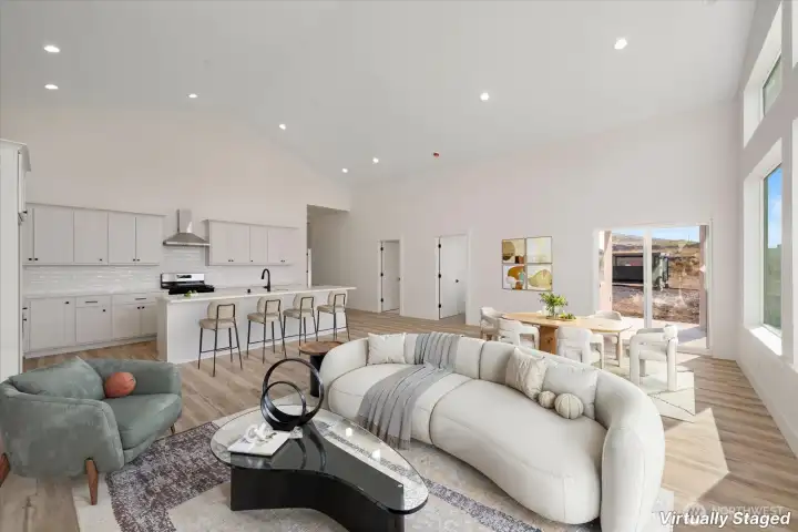Living and kitchen