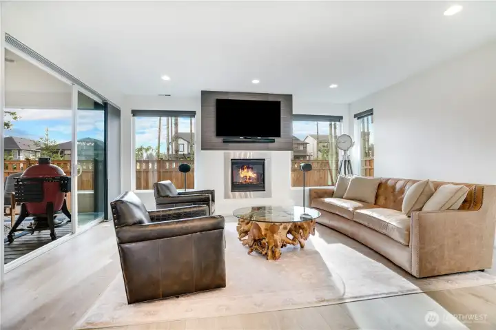 Whole house is wired for surround sound.