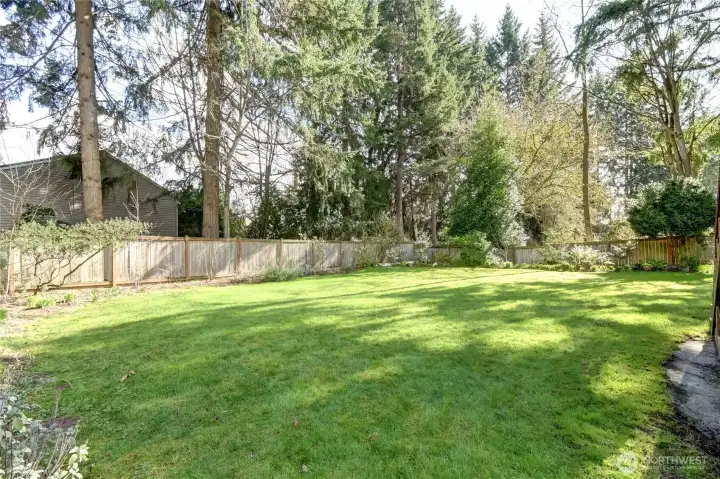 Fully fenced & level rear yard.