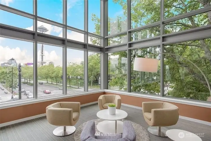 Gorgeous views of Space Needle from Event room